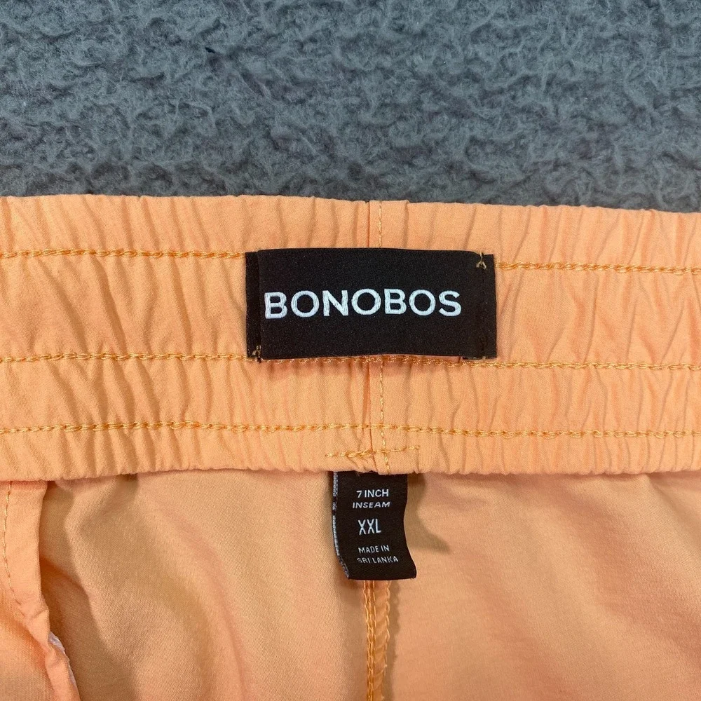 Bonobos Swim Trunks Mens 2XL Orange 7in Inseam Stretch Unlined UPF 50